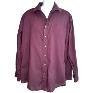 Croft & Barrow Mens Purple Button Up Shirt size XL Extra Large Long Sleeves